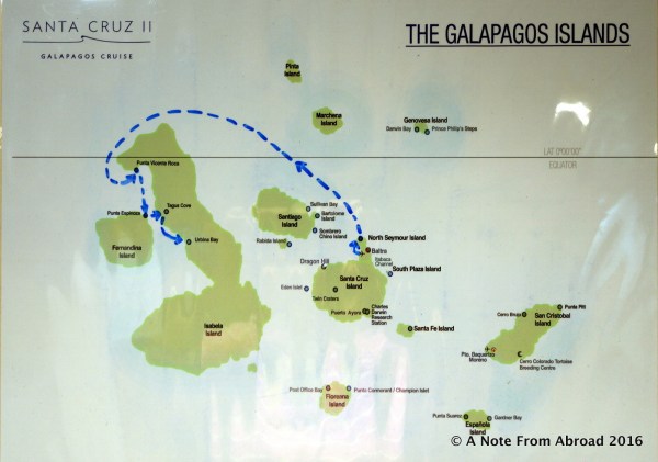 This shows the distance traveled and stops made on the first three days