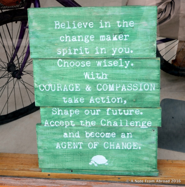 I loved this sentiment, shown in a shop window