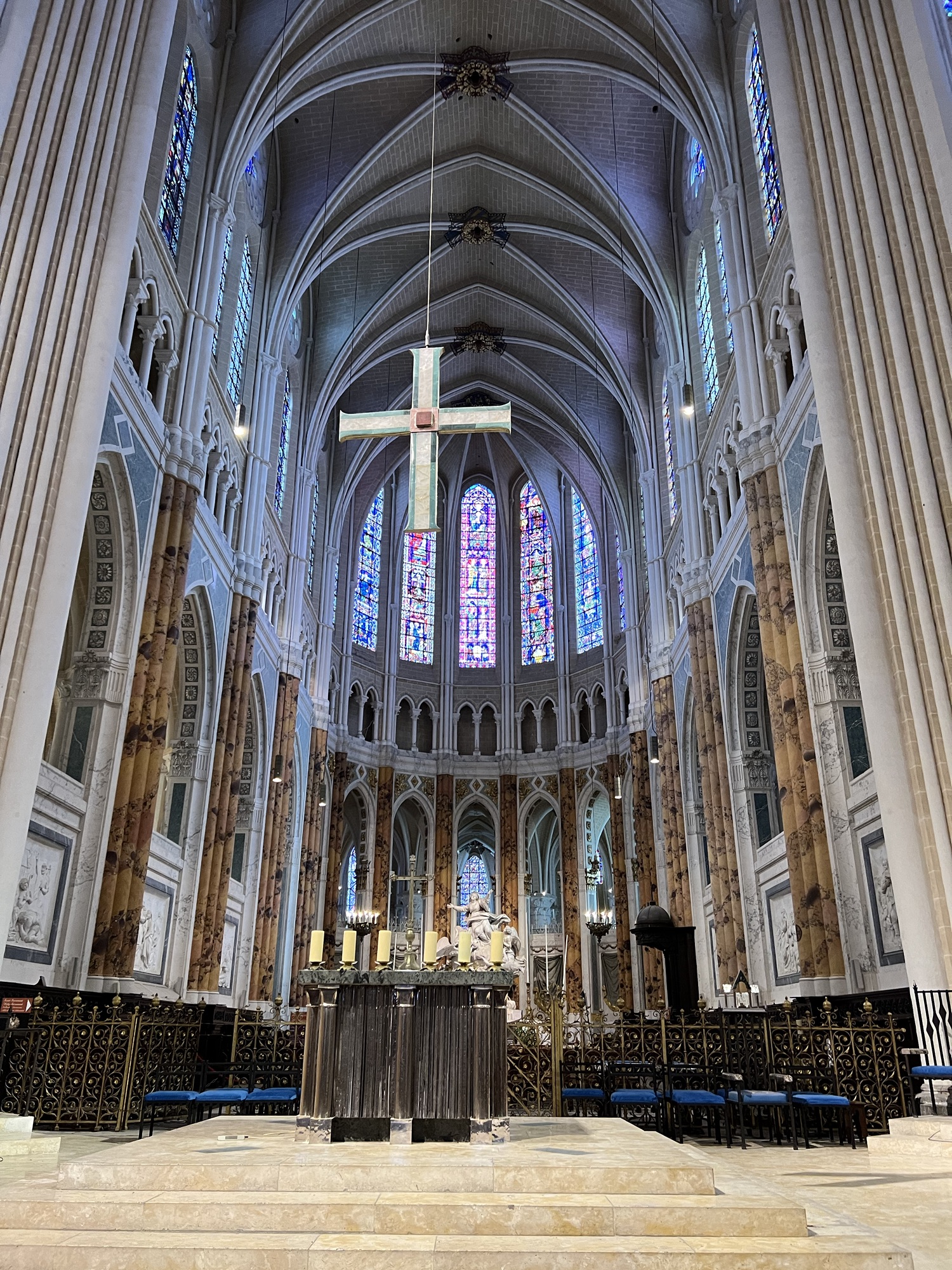 仏1963年 洋書  CHARTRESステンドグラス 別冊「Chartres」付 The Stained Glass of Chartres - Guideposts