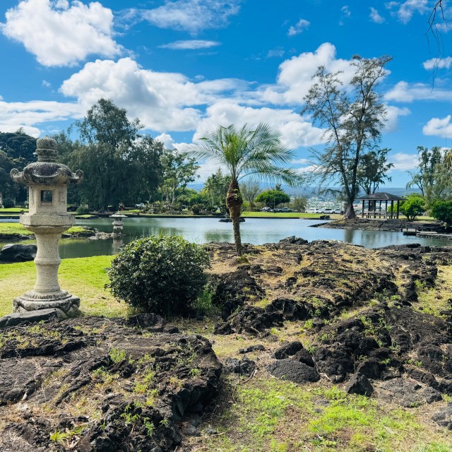 The mounds of black lava is evidence the island was formed by volcanoes 