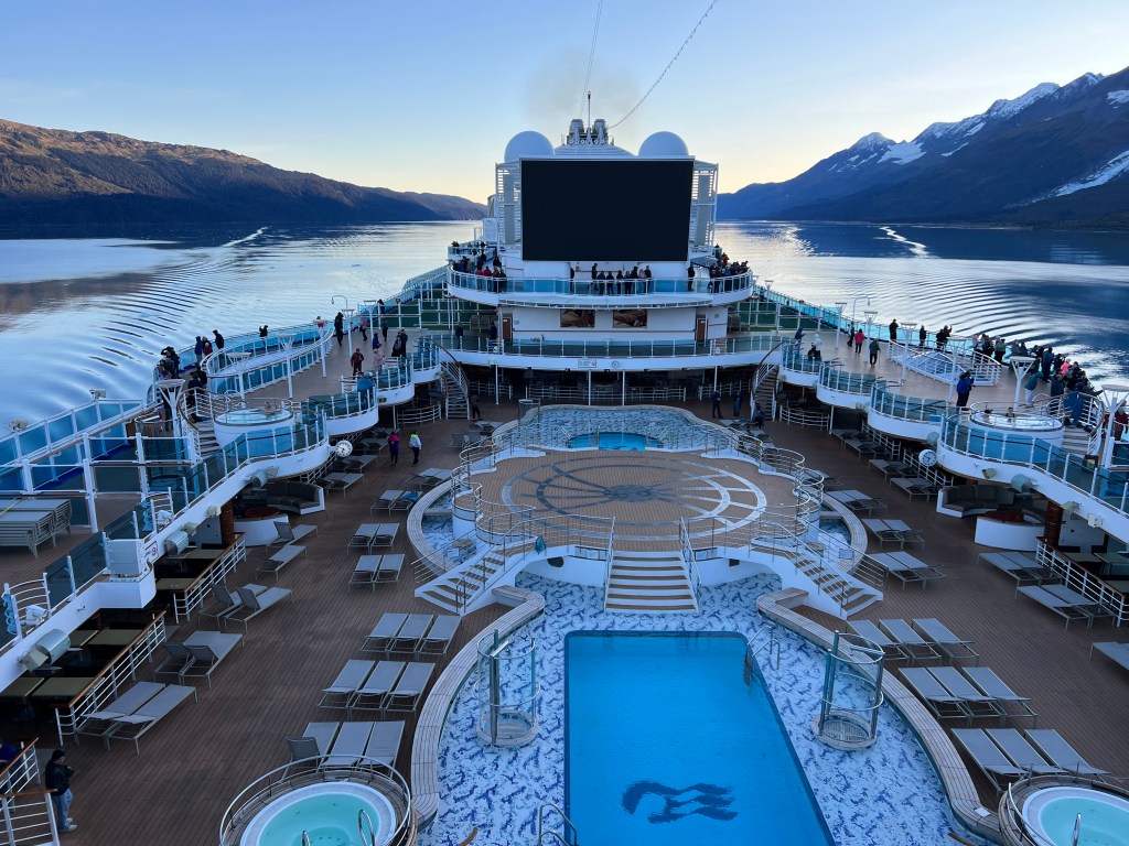 Looking back, shows how narrow the fjord is